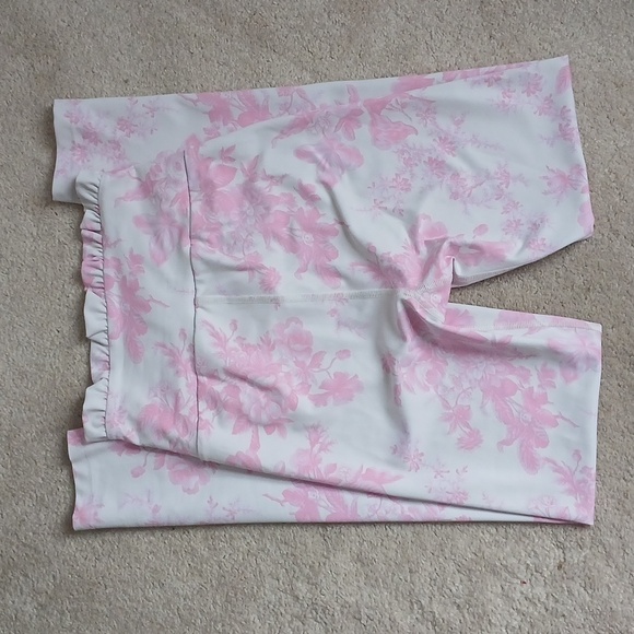 LoveShackFancy Beach Riot Dana Leggings Pink Floral - Picture 5 of 8